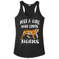 Just A Girl Who Loves Tigers Tiger Animal Lover Gift Ladies PosiCharge Competitor Racerback Tank