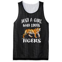 Just A Girl Who Loves Tigers Tiger Animal Lover Gift Mesh Reversible Basketball Jersey Tank