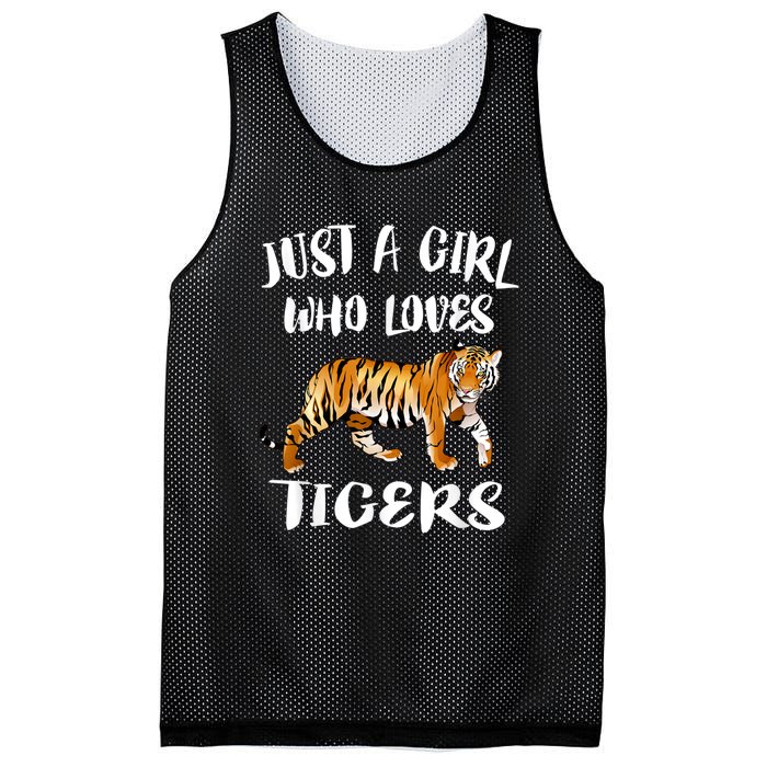 Just A Girl Who Loves Tigers Tiger Animal Lover Gift Mesh Reversible Basketball Jersey Tank