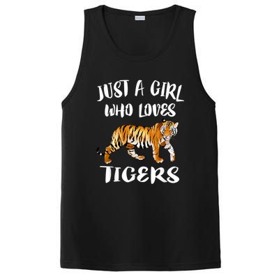 Just A Girl Who Loves Tigers Tiger Animal Lover Gift PosiCharge Competitor Tank