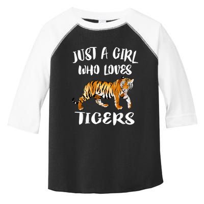 Just A Girl Who Loves Tigers Tiger Animal Lover Gift Toddler Fine Jersey T-Shirt