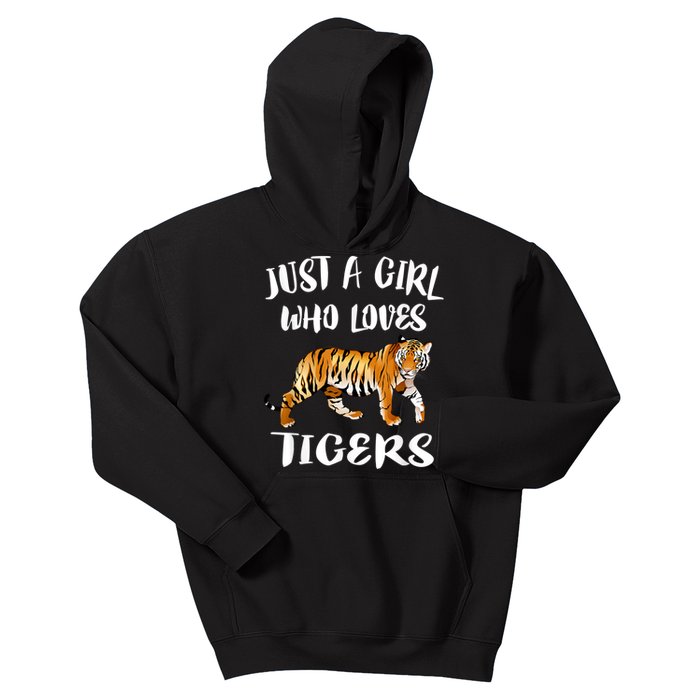 Just A Girl Who Loves Tigers Tiger Animal Lover Gift Kids Hoodie