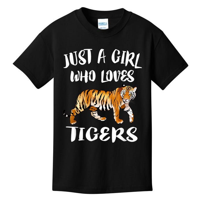 Just A Girl Who Loves Tigers Tiger Animal Lover Gift Kids T-Shirt