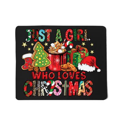 Just A Girl Who Loves Hot Cocoa Funny Christmas Mousepad