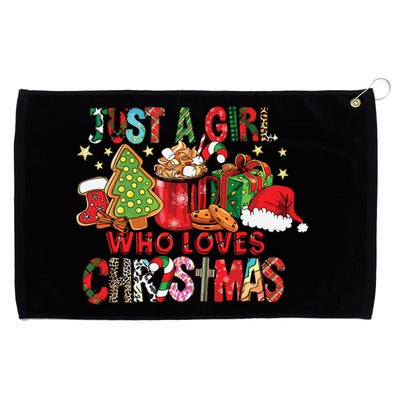 Just A Girl Who Loves Hot Cocoa Funny Christmas Grommeted Golf Towel