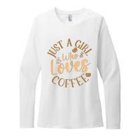 Just A Girl Who Loves Coffee Womens Coffee Lover Womens CVC Long Sleeve Shirt