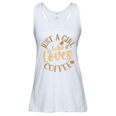 Just A Girl Who Loves Coffee Womens Coffee Lover Ladies Essential Flowy Tank