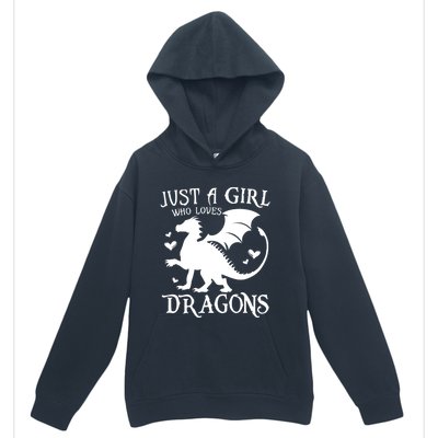 Just A Girl Who Loves Dragons Urban Pullover Hoodie