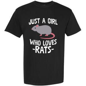 Just A Girl Who Loves Rats Rat Lover Gift Garment-Dyed Heavyweight T-Shirt