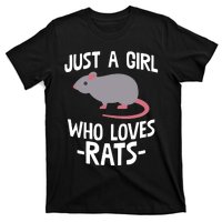 Just A Girl Who Loves Rats Rat Lover Gift T-Shirt