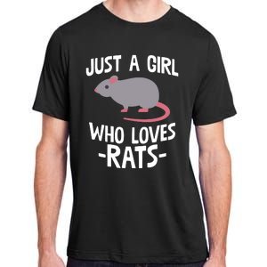 Just A Girl Who Loves Rats Rat Lover Gift Adult ChromaSoft Performance T-Shirt