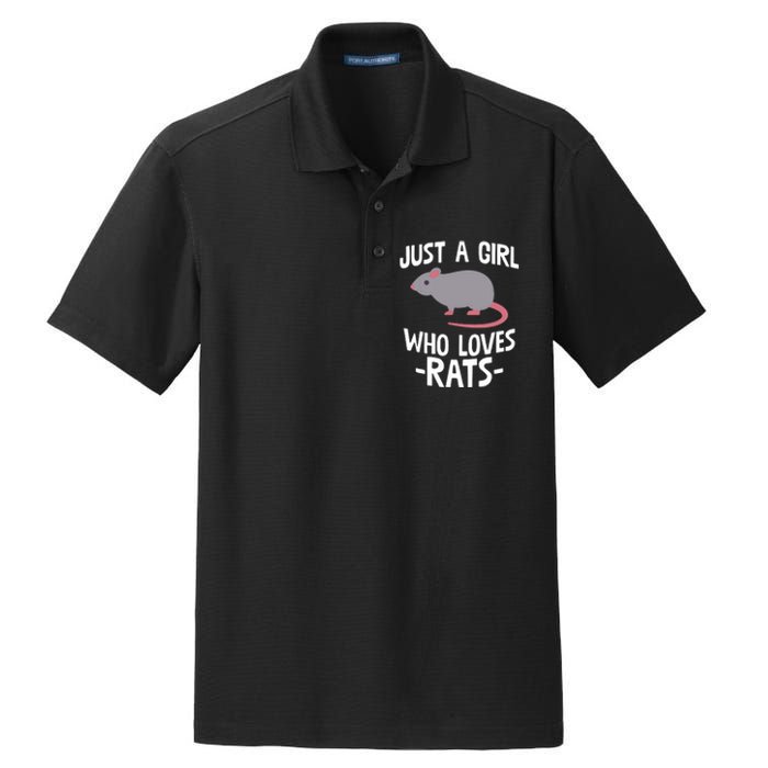 Just A Girl Who Loves Rats Rat Lover Gift Dry Zone Grid Polo