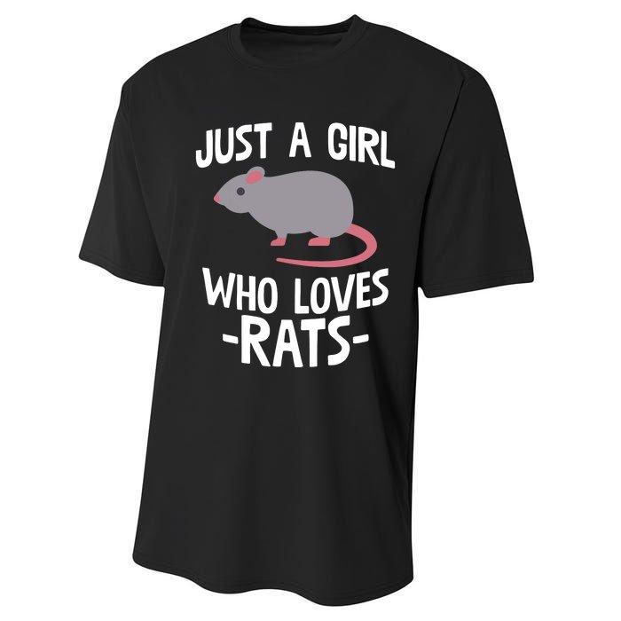 Just A Girl Who Loves Rats Rat Lover Gift Performance Sprint T-Shirt