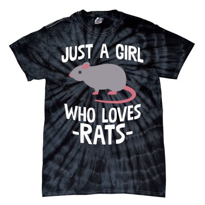 Just A Girl Who Loves Rats Rat Lover Gift Tie-Dye T-Shirt