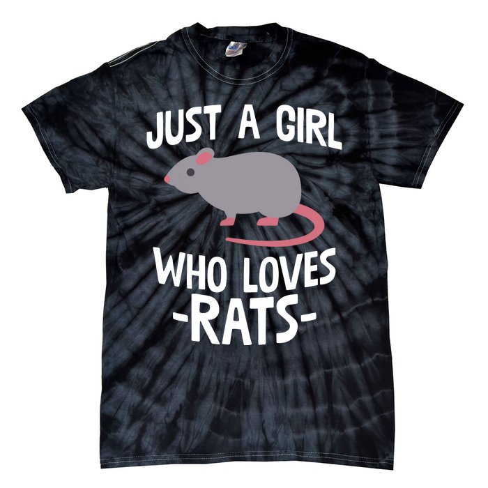 Just A Girl Who Loves Rats Rat Lover Gift Tie-Dye T-Shirt