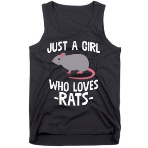 Just A Girl Who Loves Rats Rat Lover Gift Tank Top