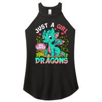 Just A Girl Who Loves Dragons Women’s Perfect Tri Rocker Tank