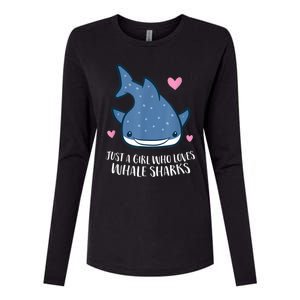 Just A Girl Who Loves Whale Sharks Cute Whale Shark Womens Cotton Relaxed Long Sleeve T-Shirt