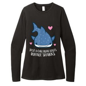 Just A Girl Who Loves Whale Sharks Cute Whale Shark Womens CVC Long Sleeve Shirt