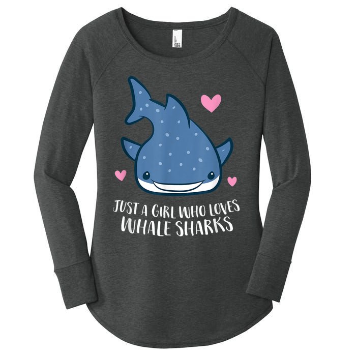 Just A Girl Who Loves Whale Sharks Cute Whale Shark Women's Perfect Tri Tunic Long Sleeve Shirt