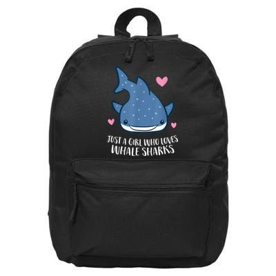 Just A Girl Who Loves Whale Sharks Cute Whale Shark 16 in Basic Backpack