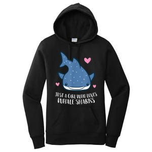 Just A Girl Who Loves Whale Sharks Cute Whale Shark Women's Pullover Hoodie