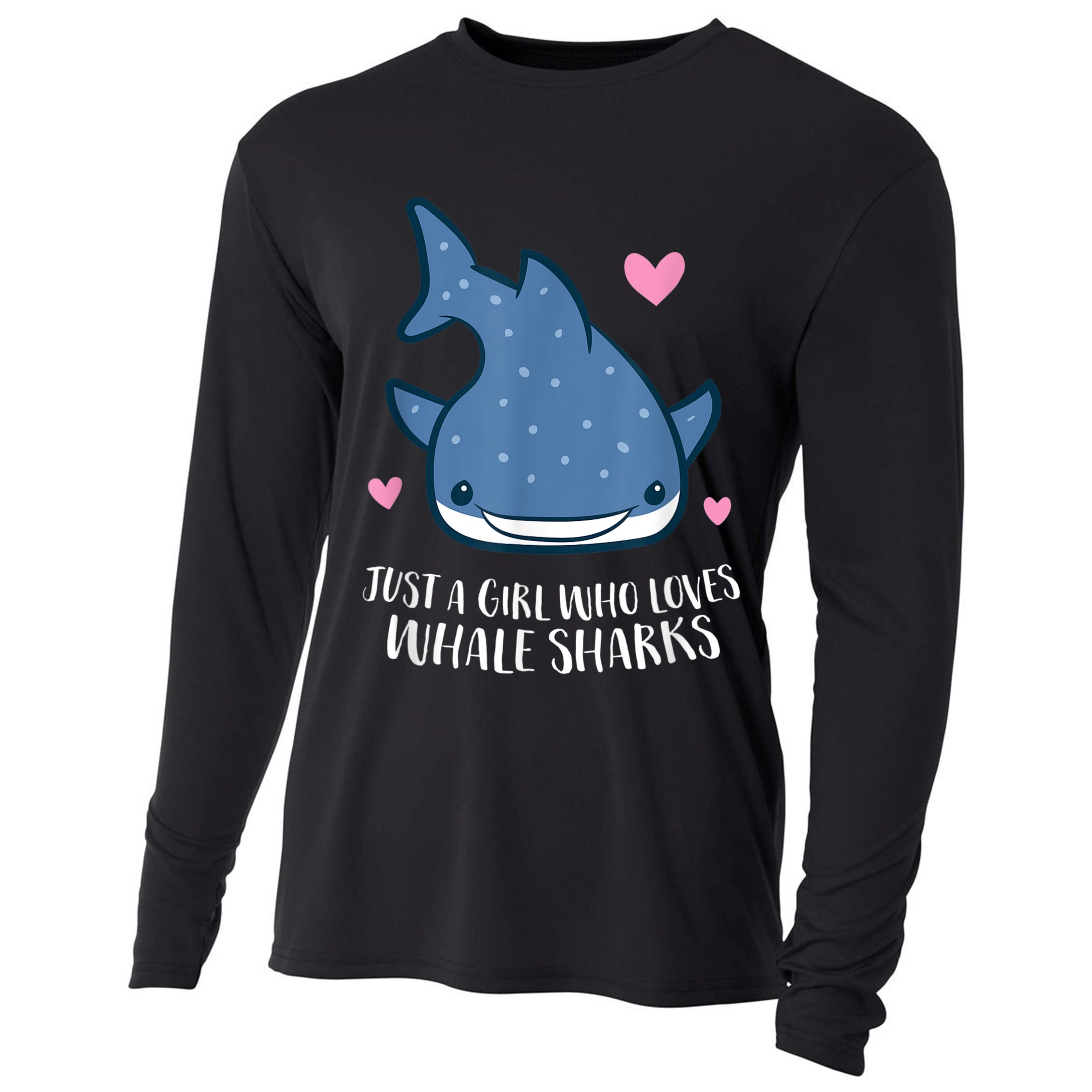Just A Girl Who Loves Whale Sharks Cute Whale Shark Cooling Performance Long Sleeve Crew