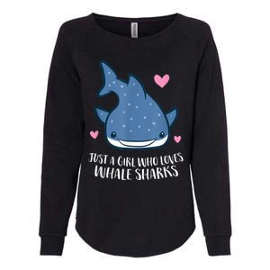 Just A Girl Who Loves Whale Sharks Cute Whale Shark Womens California Wash Sweatshirt