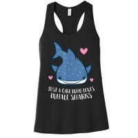 Just A Girl Who Loves Whale Sharks Cute Whale Shark Women's Racerback Tank