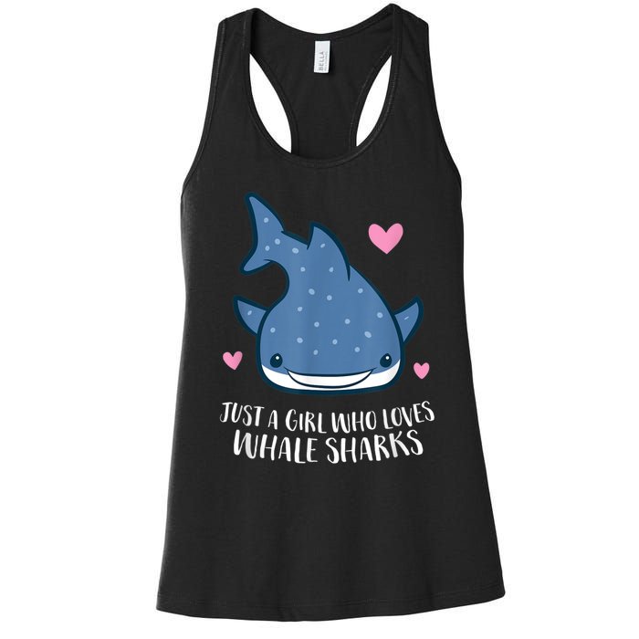 Just A Girl Who Loves Whale Sharks Cute Whale Shark Women's Racerback Tank