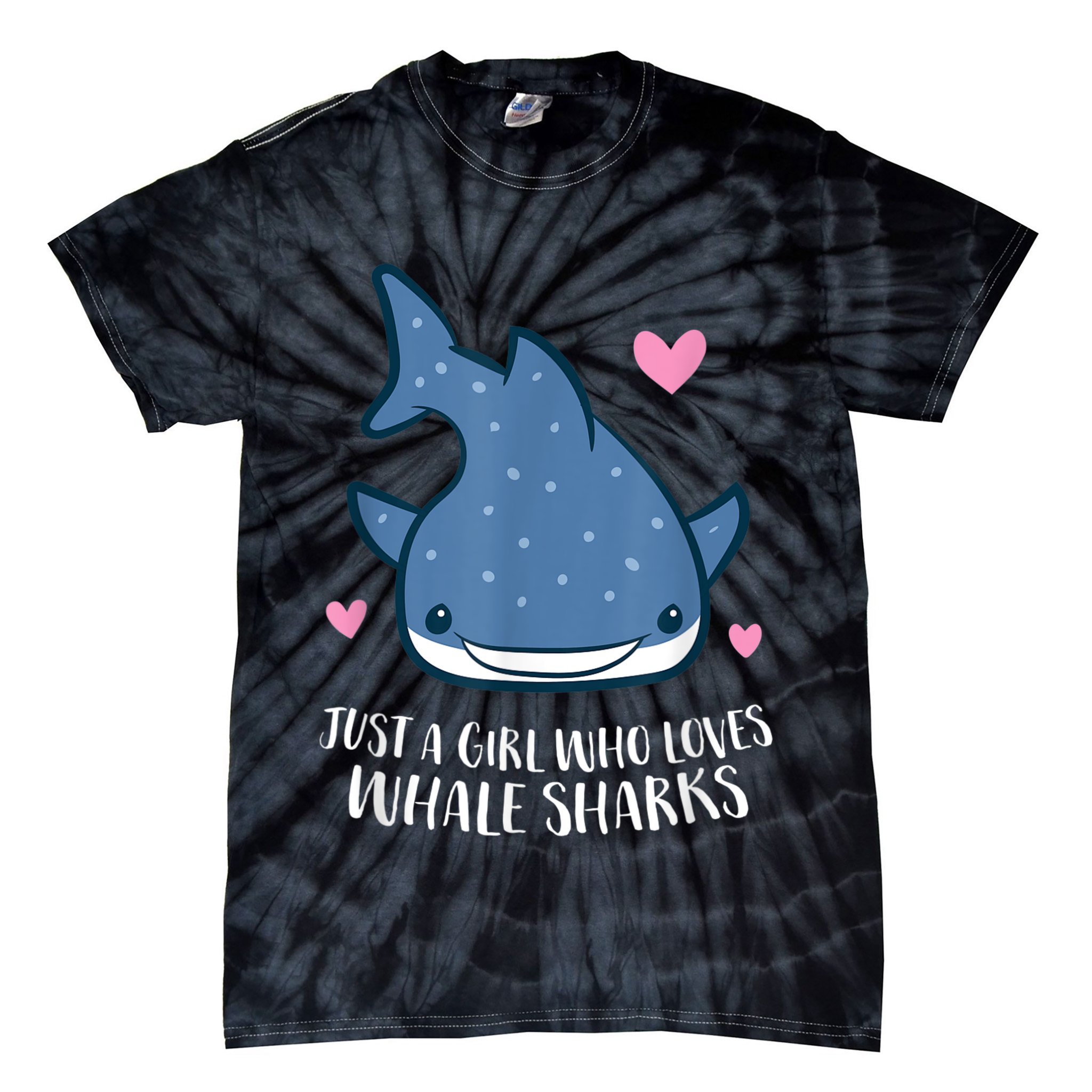 Just A Girl Who Loves Whale Sharks Cute Whale Shark Tie-Dye T-Shirt
