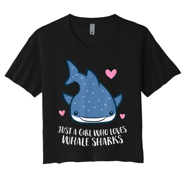 Just A Girl Who Loves Whale Sharks Cute Whale Shark Crop Top