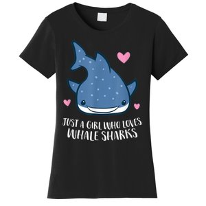 Just A Girl Who Loves Whale Sharks Cute Whale Shark Women's T-Shirt