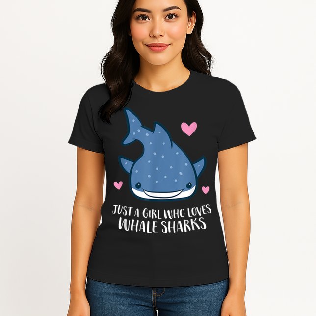 Just A Girl Who Loves Whale Sharks Cute Whale Shark Womens T-Shirt