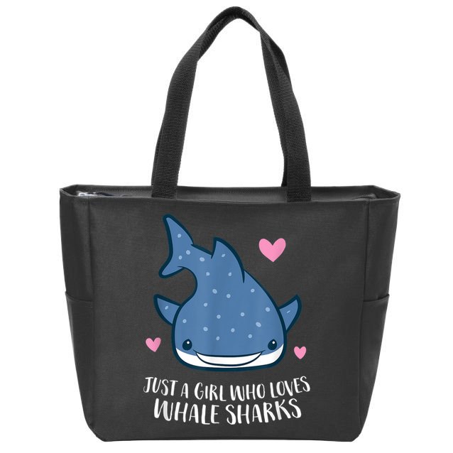 Just A Girl Who Loves Whale Sharks Cute Whale Shark Zip Tote Bag