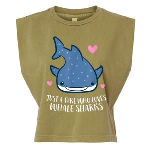 Just A Girl Who Loves Whale Sharks Cute Whale Shark Garment-Dyed Women's Muscle Tee