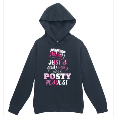 Just a Good Mom with a Posty Play List Funny Saying Mother Urban Pullover Hoodie