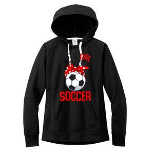 Just A Girl Who Loves Soccer Girls Women's Fleece Hoodie