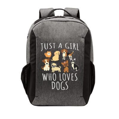 Just A Girl Who Loves Dogs Funny Puppy Vector Backpack