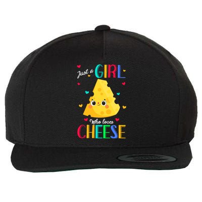 Just A Girl Who Loves Cheese Cheese Gift Wool Snapback Cap