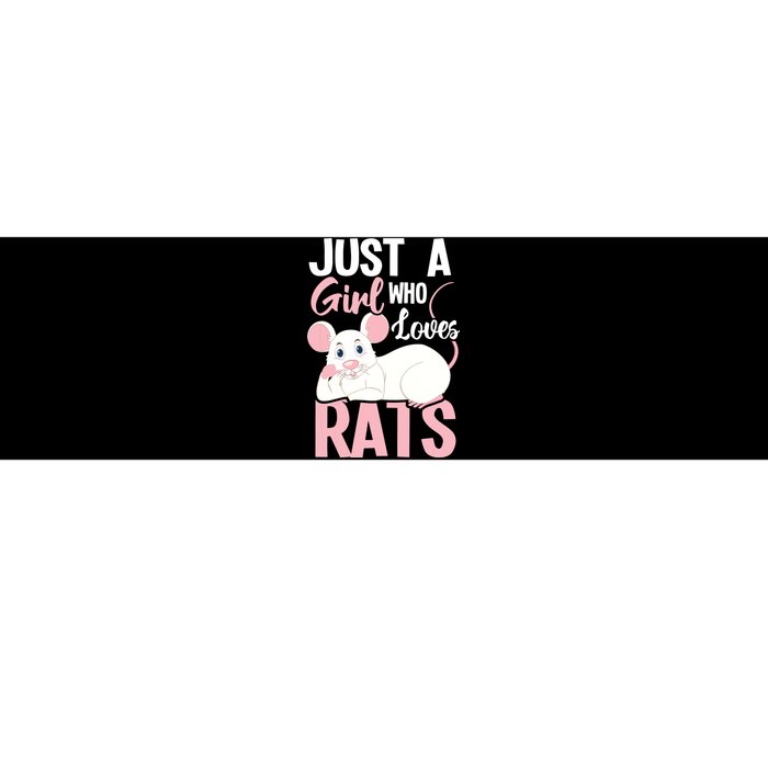 Just A Girl Who Loves Rats Rat Whisperer Rodent Lover Bumper Sticker