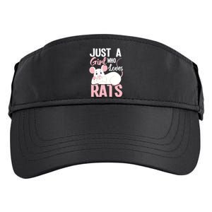 Just A Girl Who Loves Rats Rat Whisperer Rodent Lover Adult Drive Performance Visor