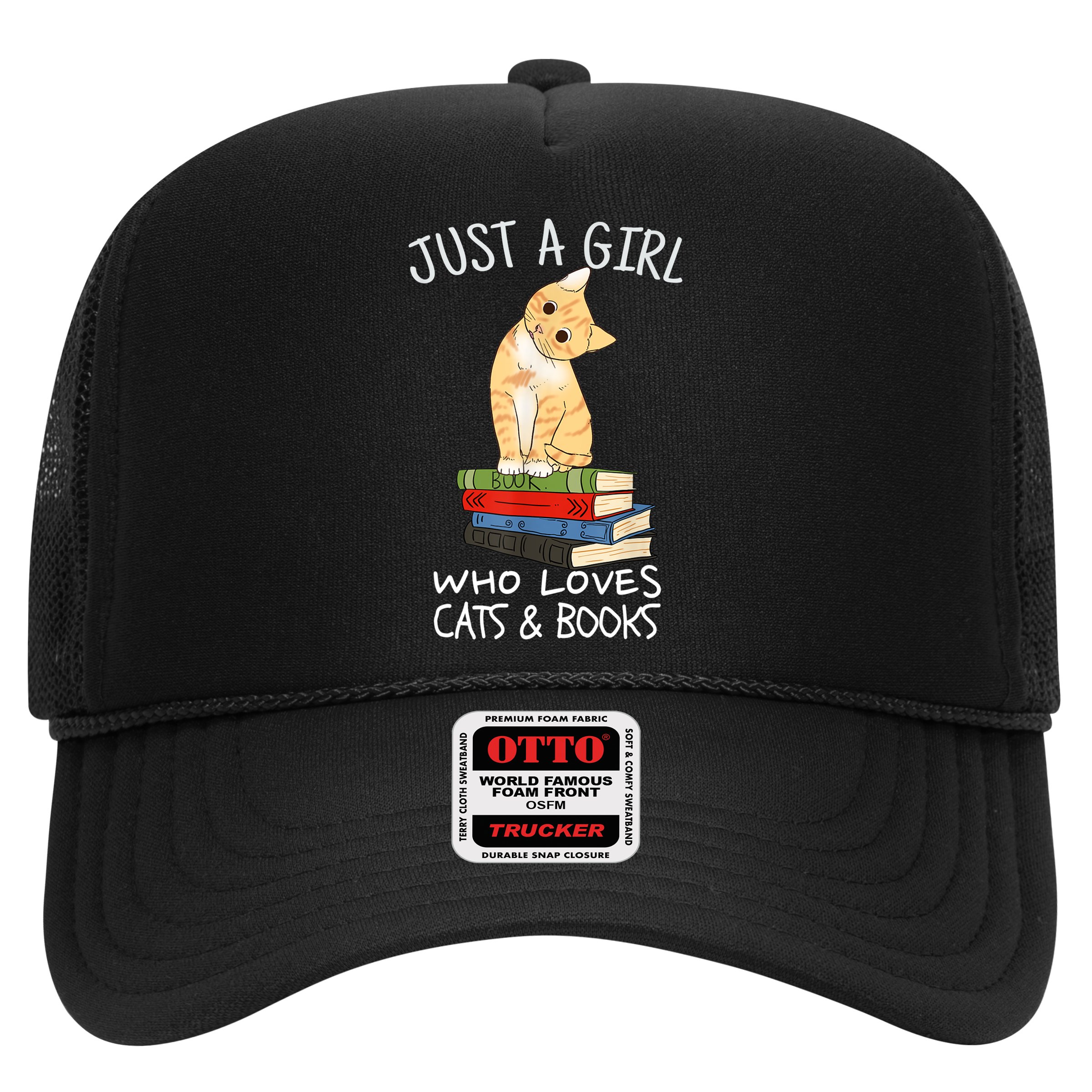 Just A Girl Who Loves Books And Cats Funny Reading TShirt Hat