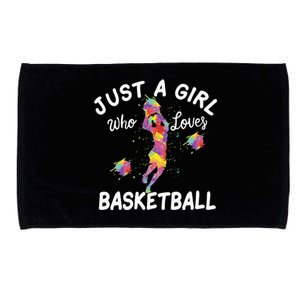 Just A Girl Who Loves Basketball Microfiber Hand Towel