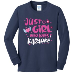 Just A Girl Who Loves Karaoke Kids Long Sleeve Shirt