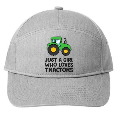 Just A Girl Who Loves Tractors 7-Panel Snapback Hat