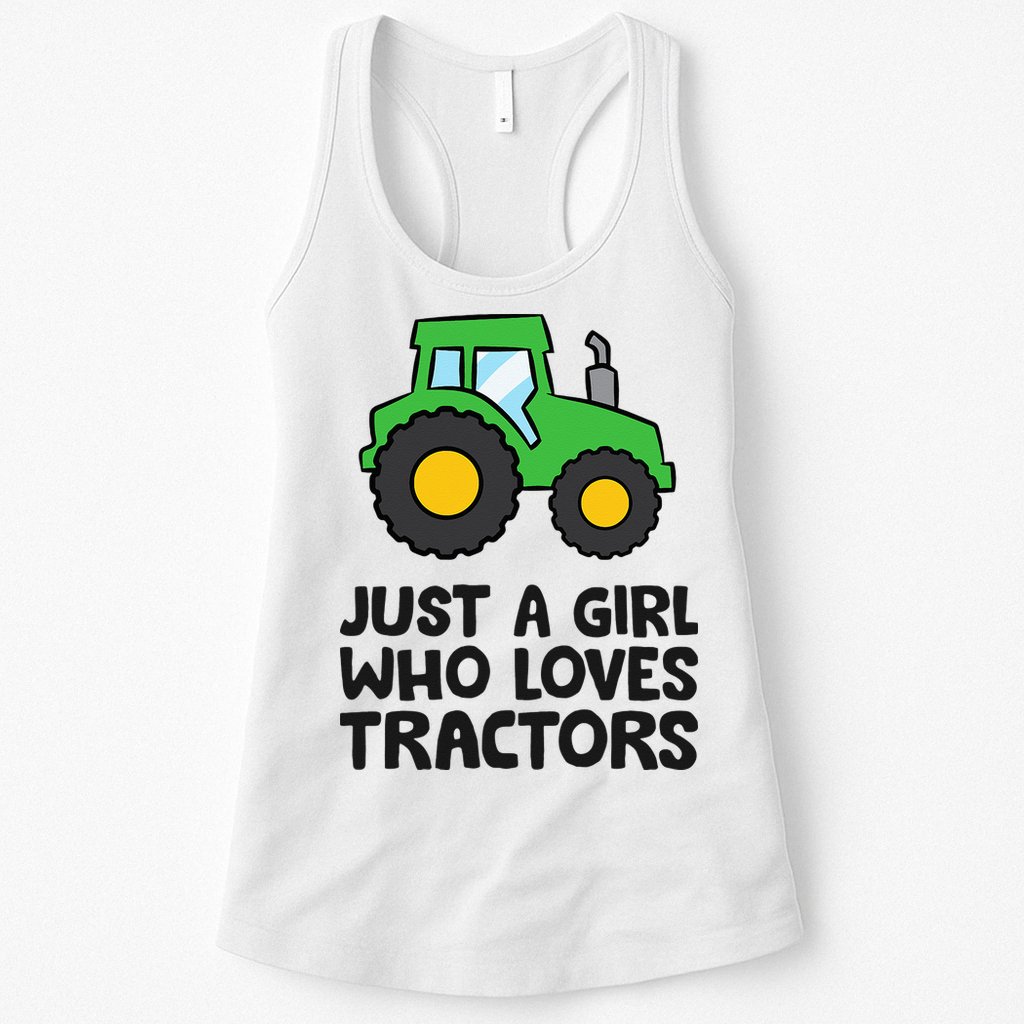 Just A Girl Who Loves Tractors Womens Tank Top