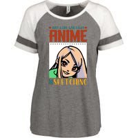 Just A Girl Who Loves Anime And Sketching Anime Girl Sketching Lover Enza Ladies Jersey Colorblock Tee