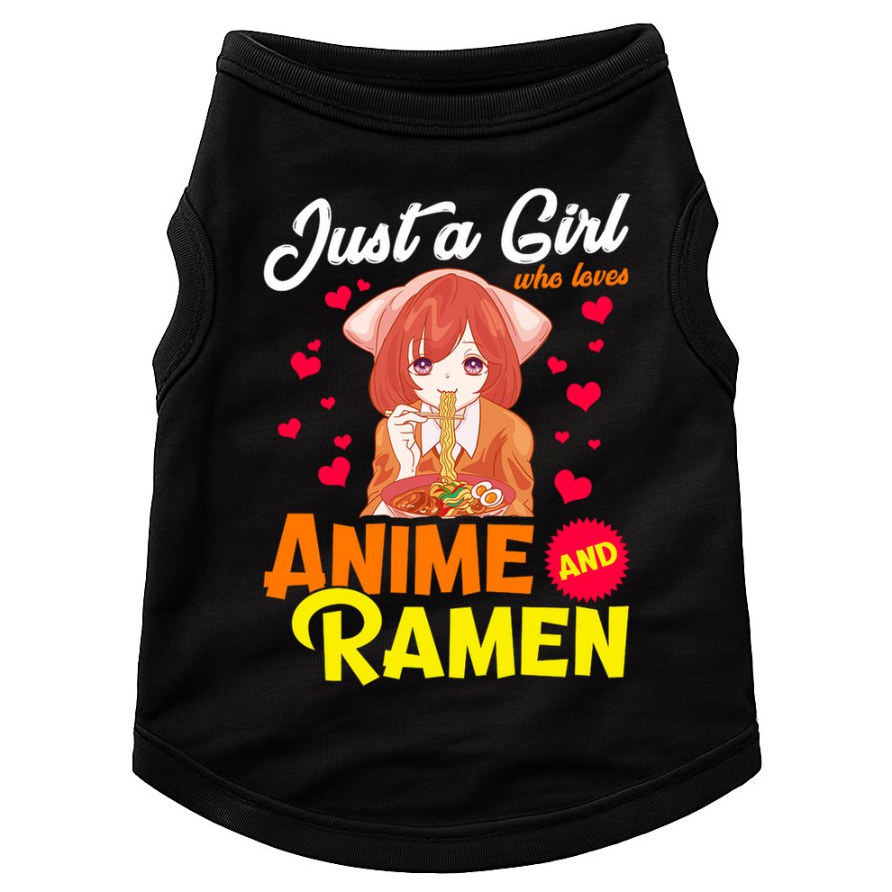Just A Girl Who Loves Anime And Ramen Doggie Tank