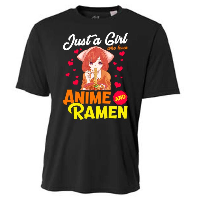 Just A Girl Who Loves Anime And Ramen Cooling Performance Crew T-Shirt